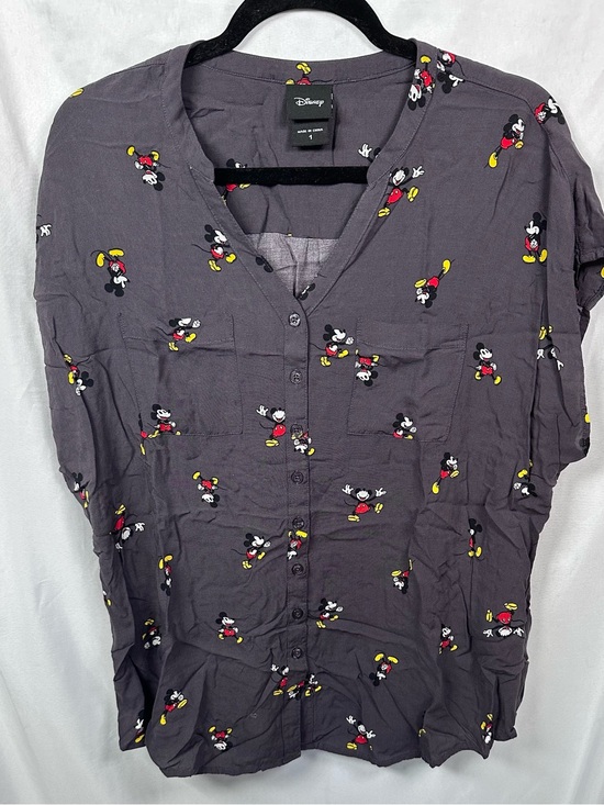 torrid Tops - Torrid Disney Mickey Mouse Button-Up Challis Blouse Size 1